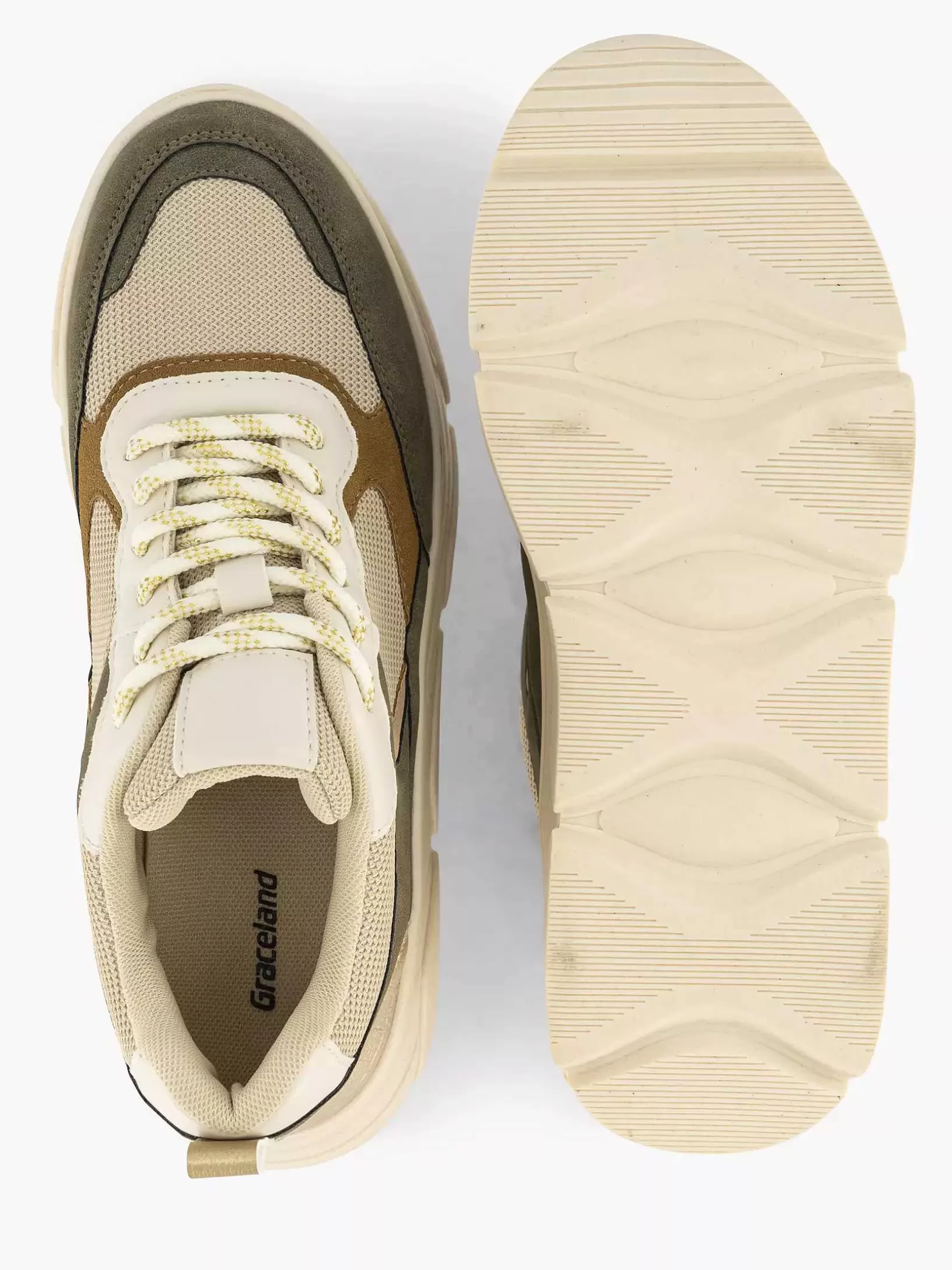 Dames Graceland Beige Chunky Sneaker