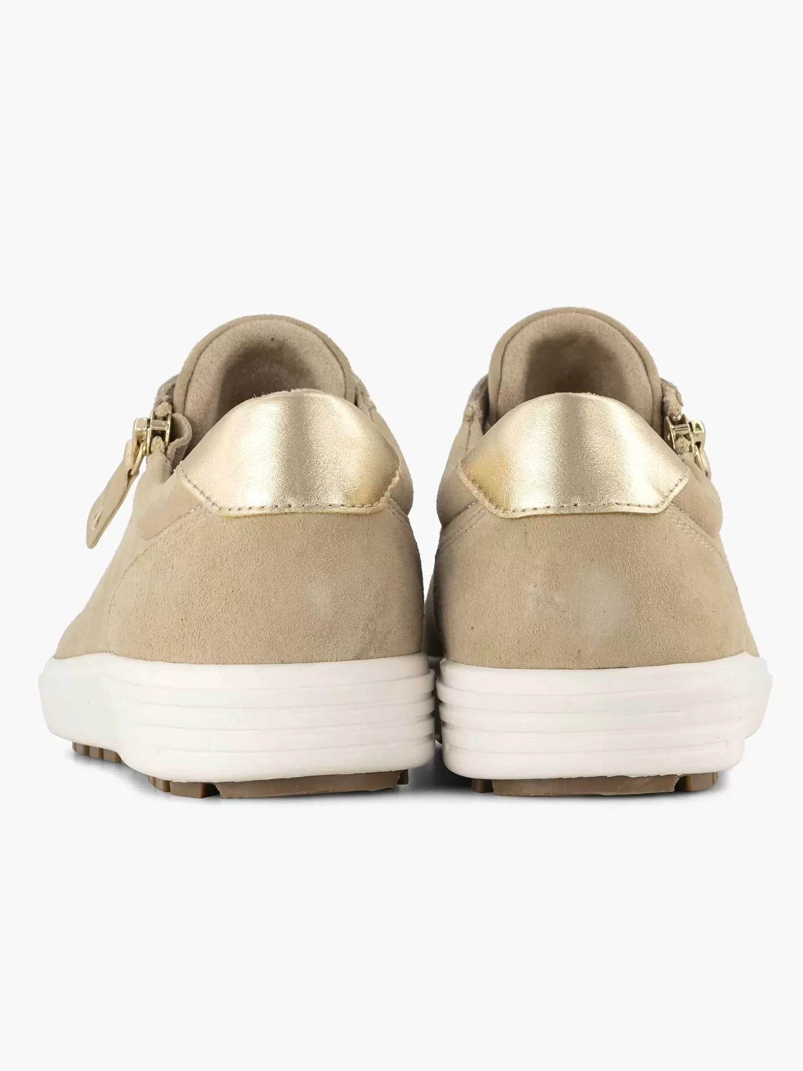 Dames Medicus Beige Leren Comfort Sneaker