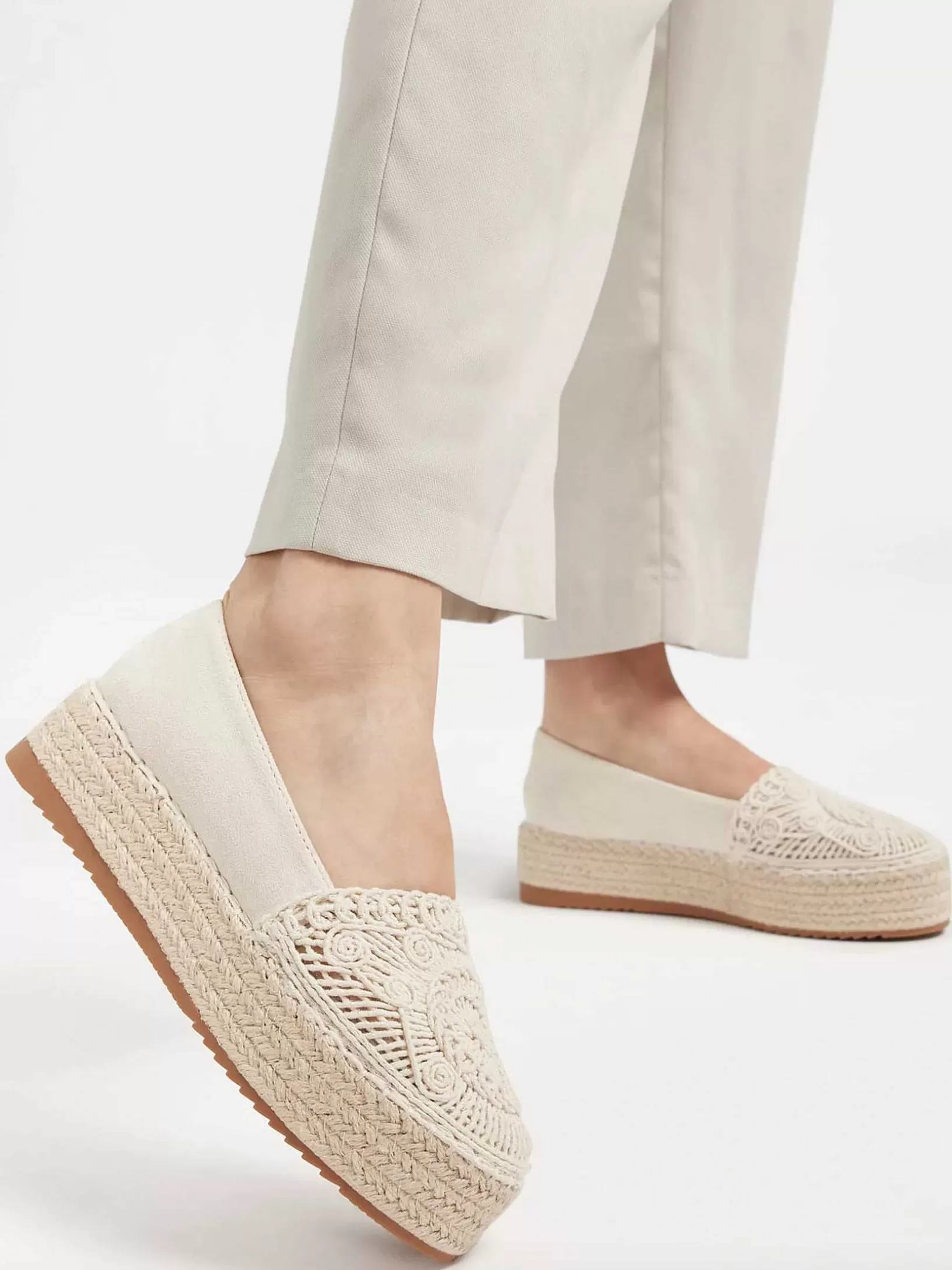 Dames Graceland Beige Platform Espadrille