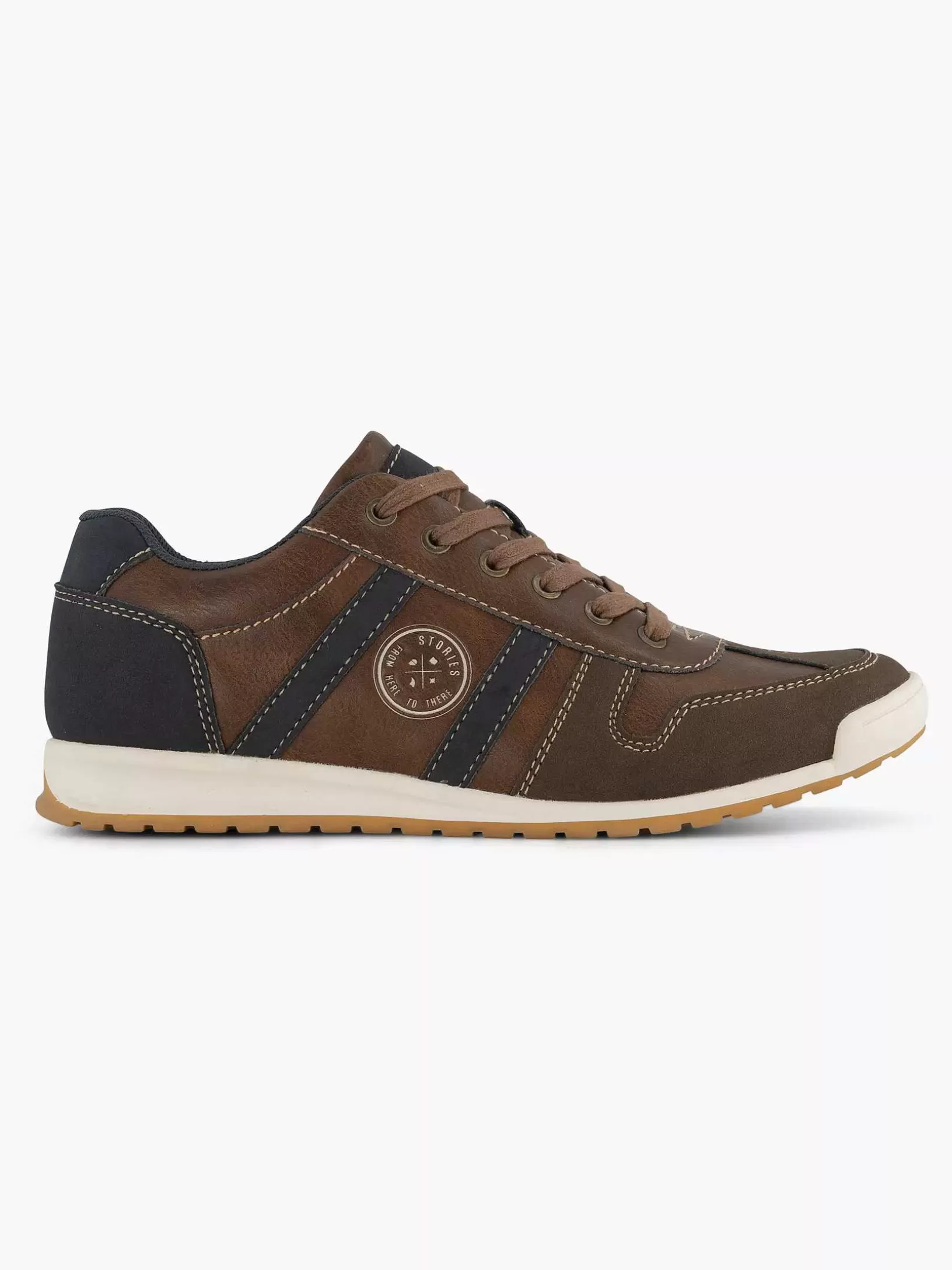 Heren Easy Street Bruine Comfort Sneaker