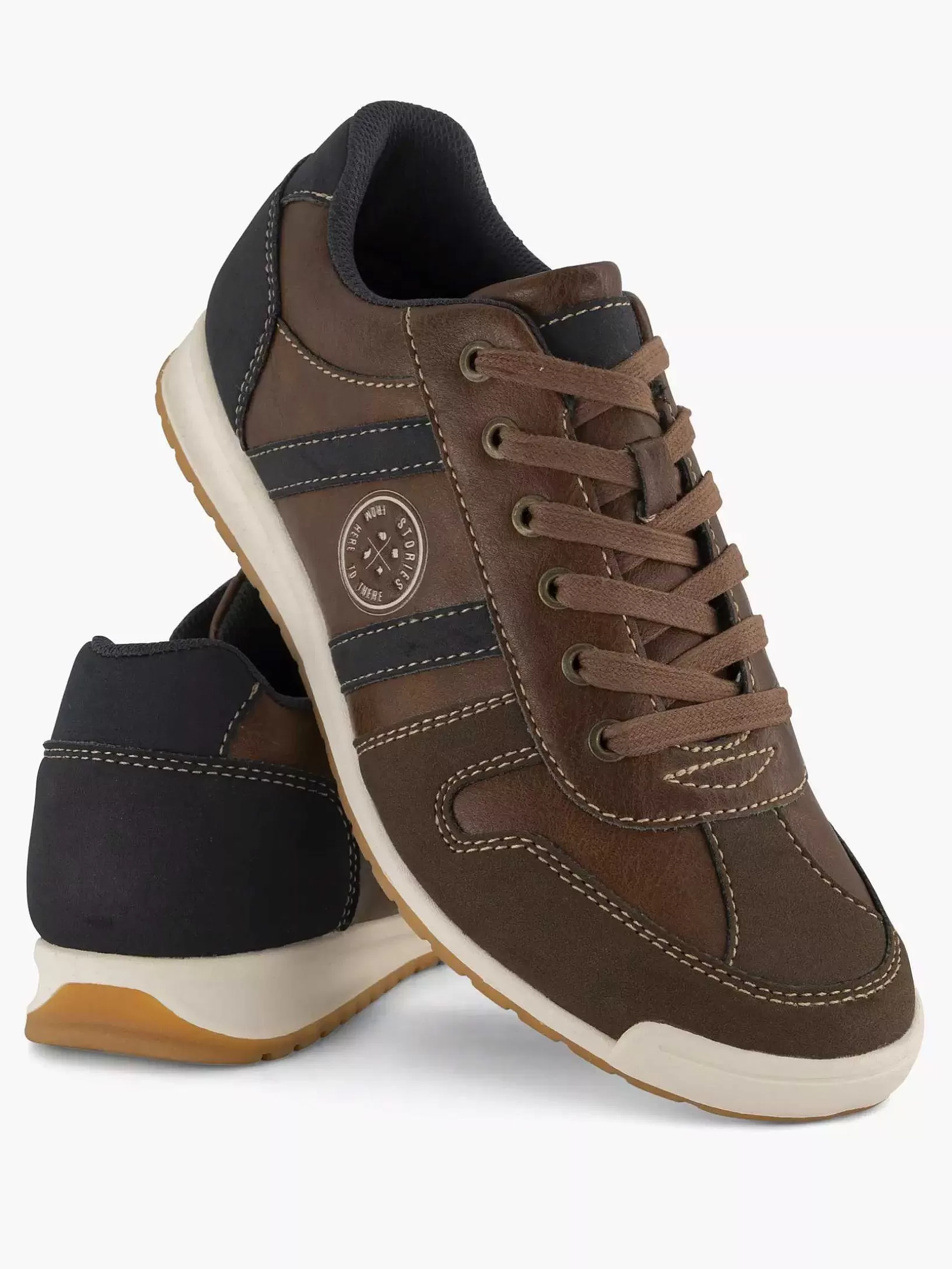 Heren Easy Street Bruine Comfort Sneaker