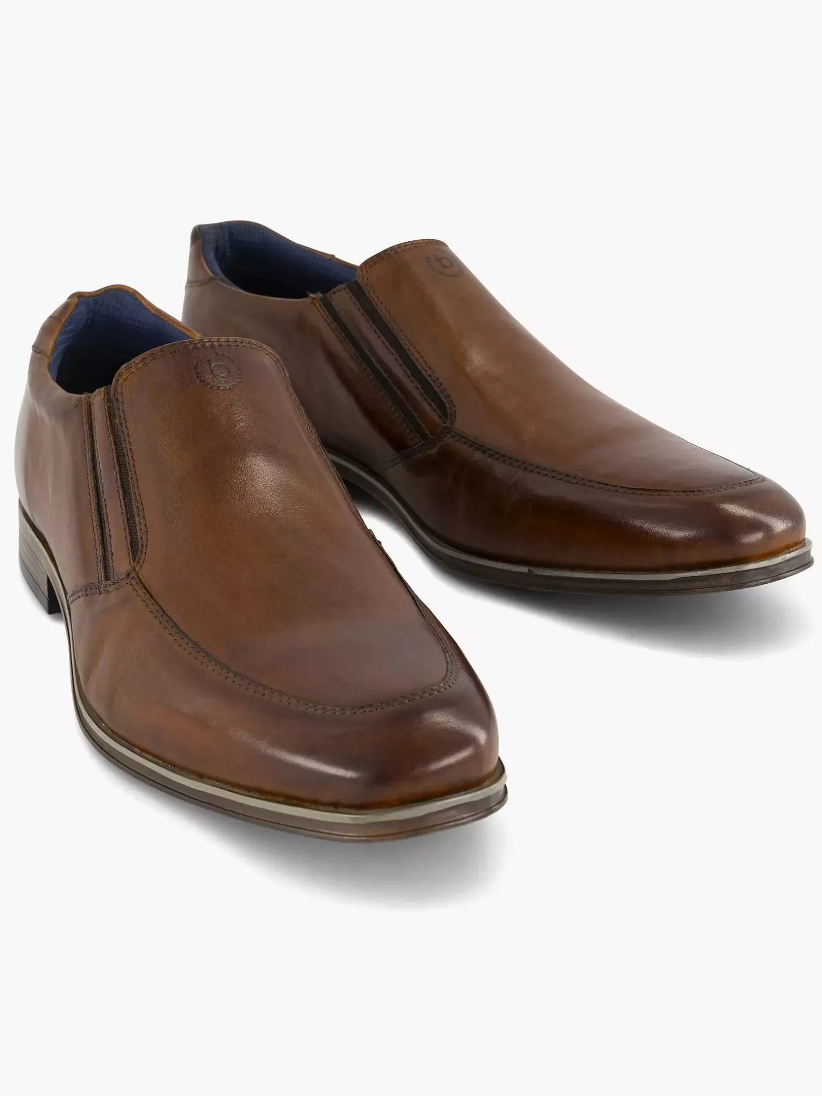 Heren Bugatti Cognac Leagro Slipper