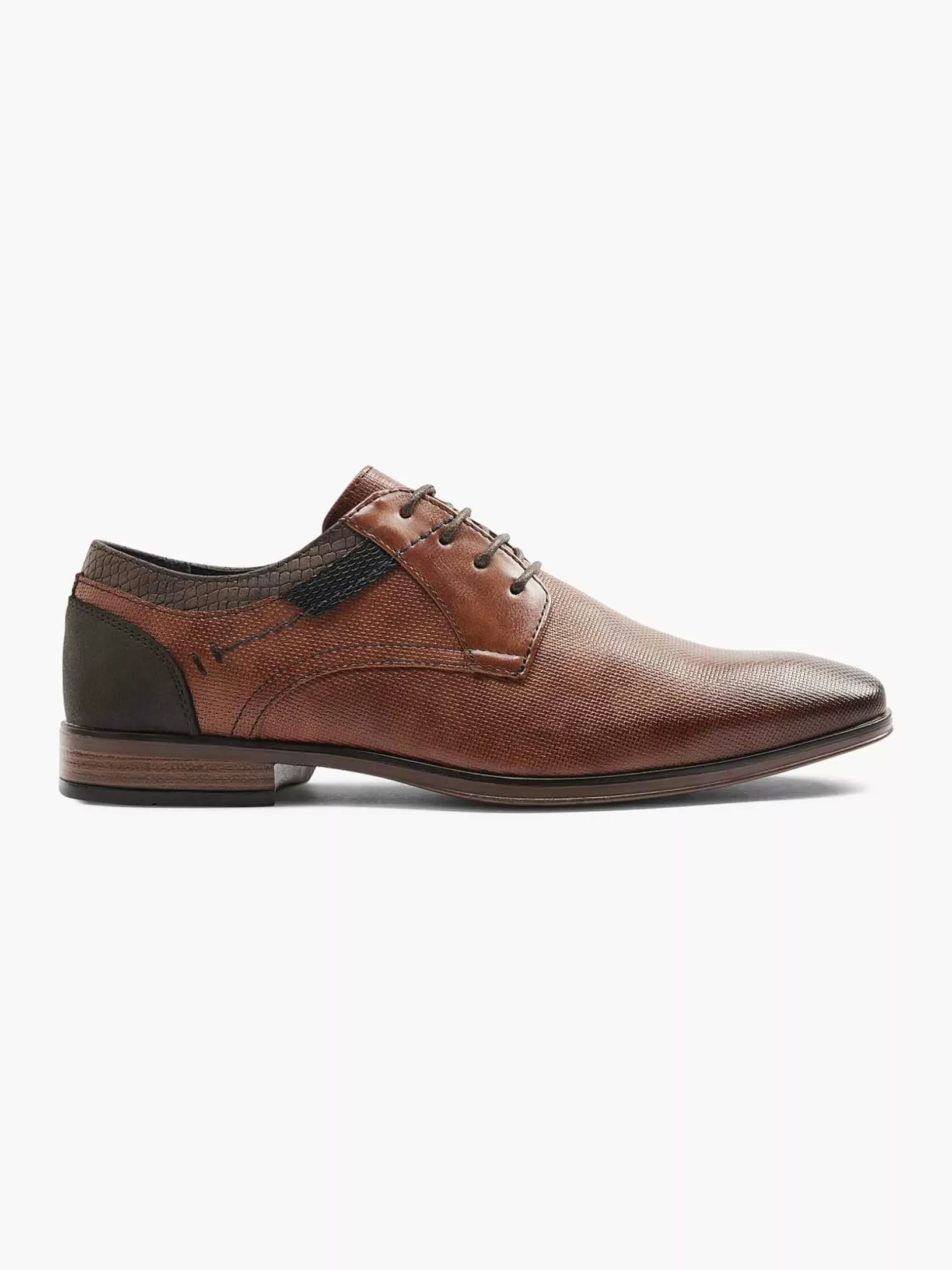 Heren AM SHOE Cognac Veterschoen