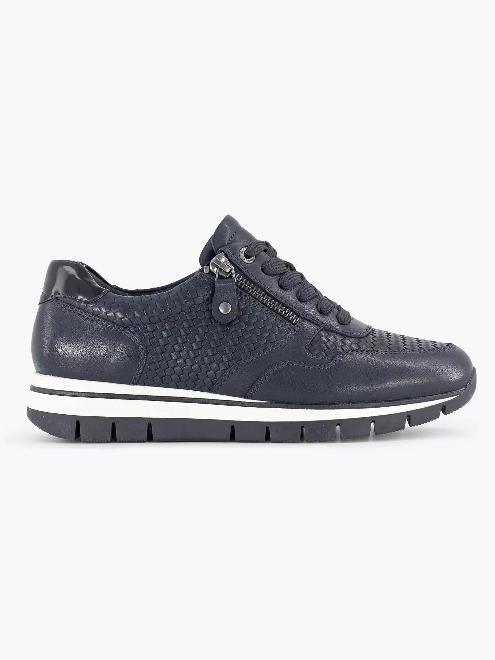 Dames Medicus Donkerblauwe Leren Comfort Sneaker