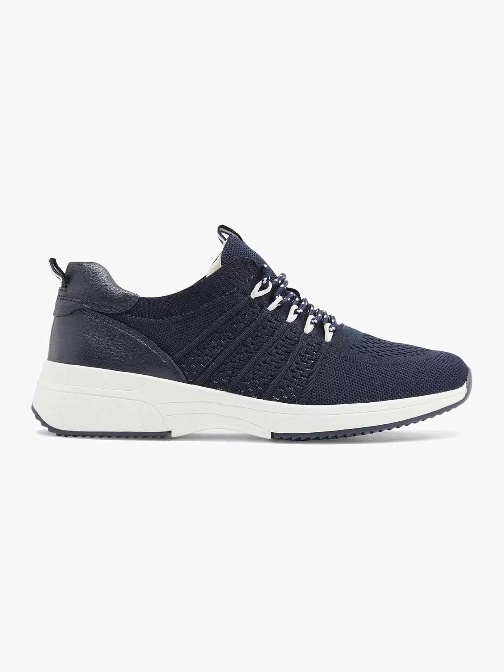 Dames Medicus Donkerblauwe Leren Comfort Sneaker