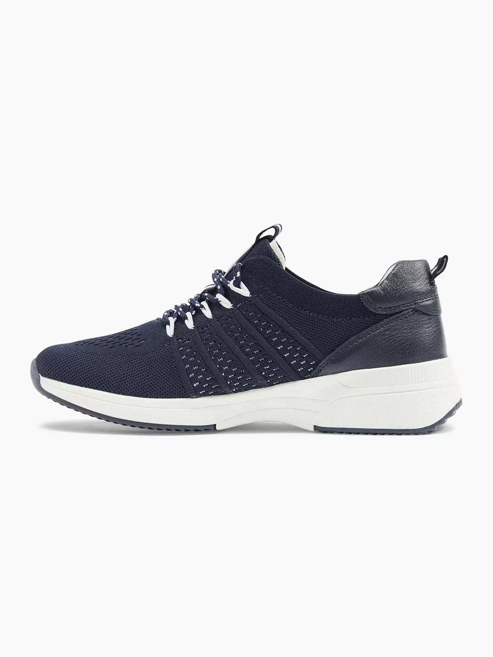 Dames Medicus Donkerblauwe Leren Comfort Sneaker