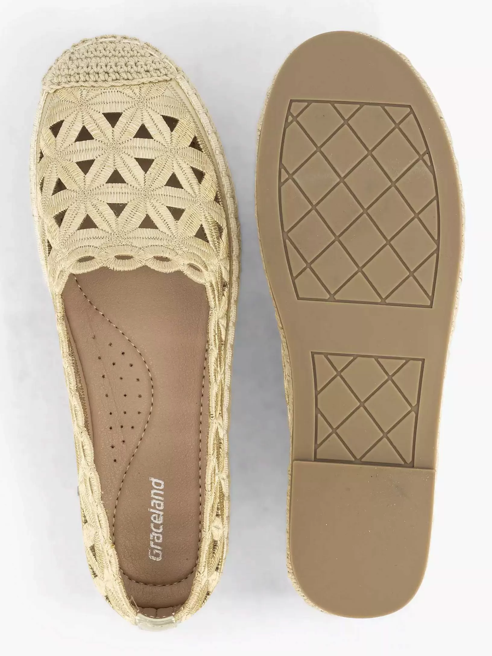 Dames Graceland Gouden Espadrille