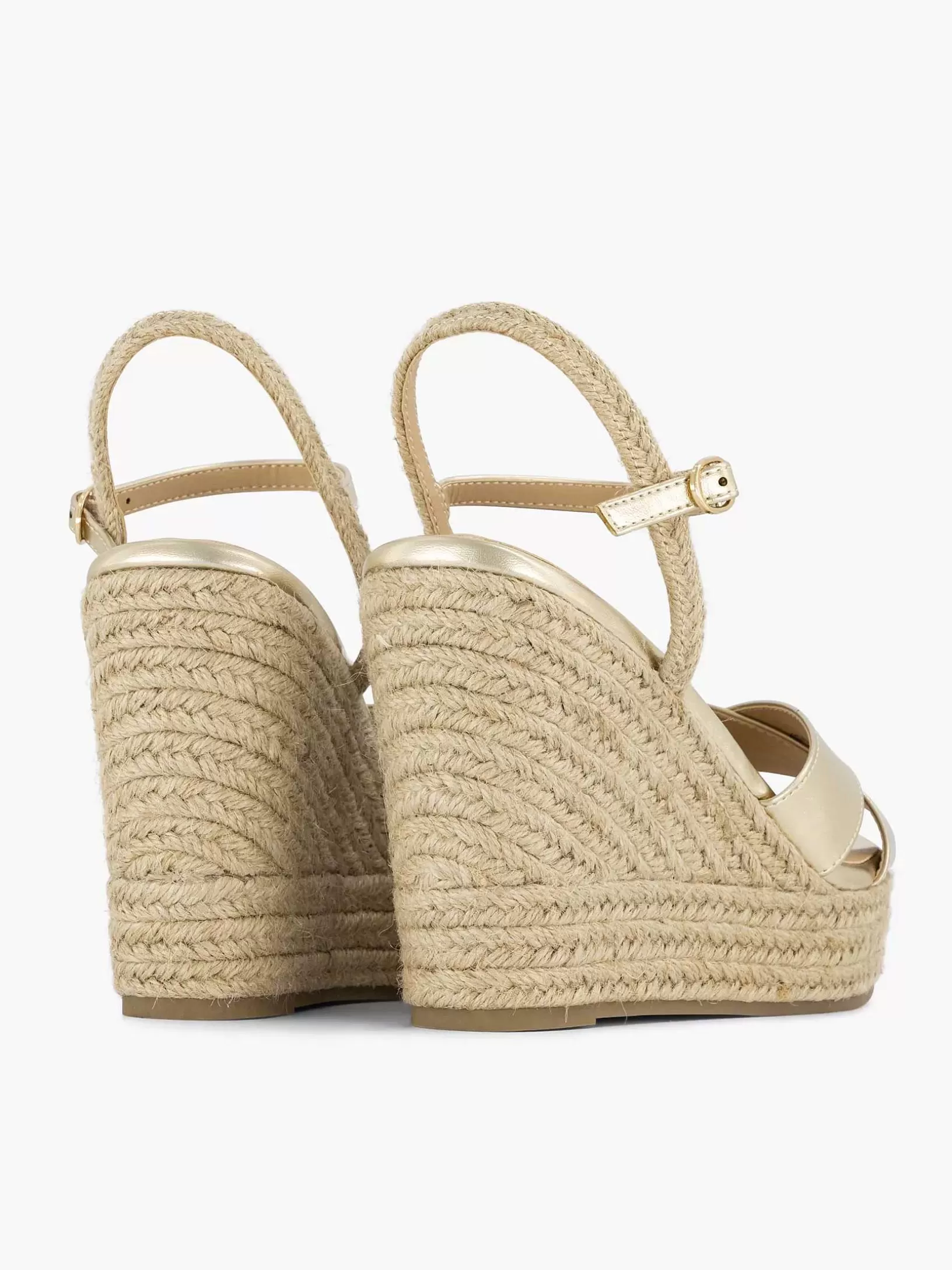 Dames Graceland Gouden Espadrille Sleehak