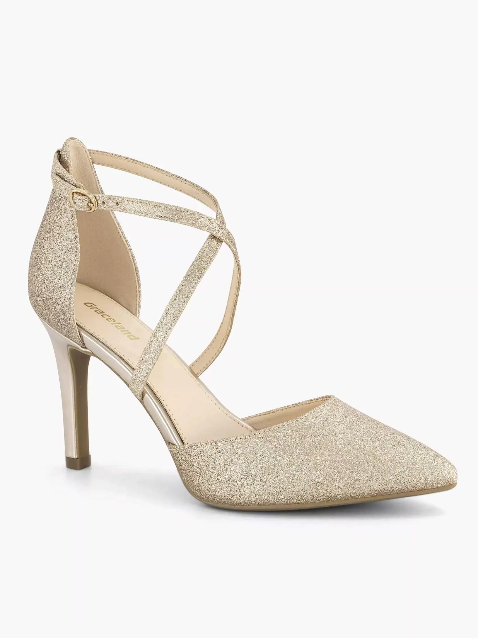 Dames Graceland Gouden Pump Glitter