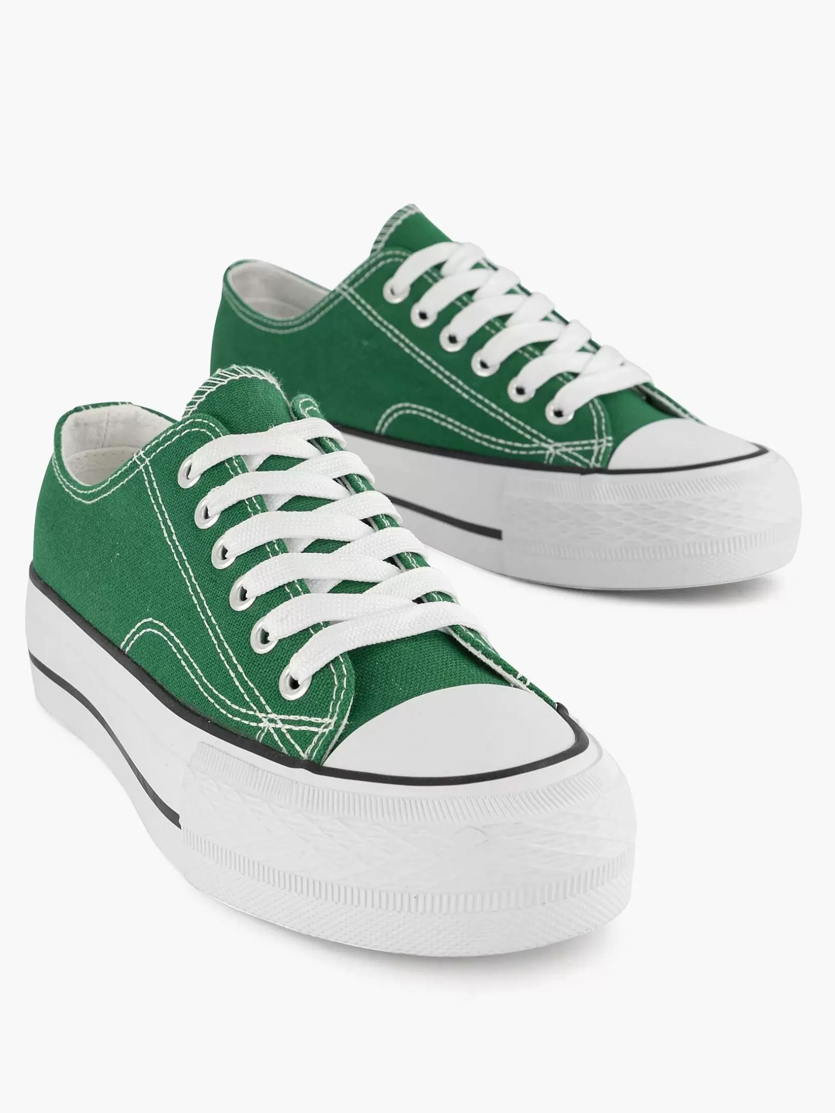 Dames Graceland Groene Canvas Sneaker