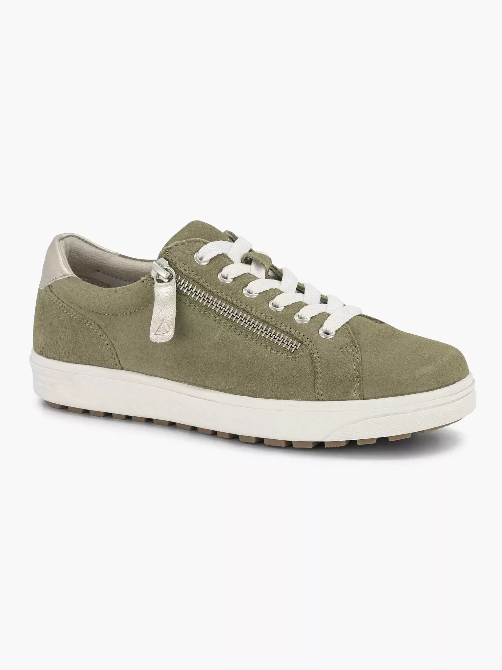 Dames Medicus Groene Leren Comfort Sneaker