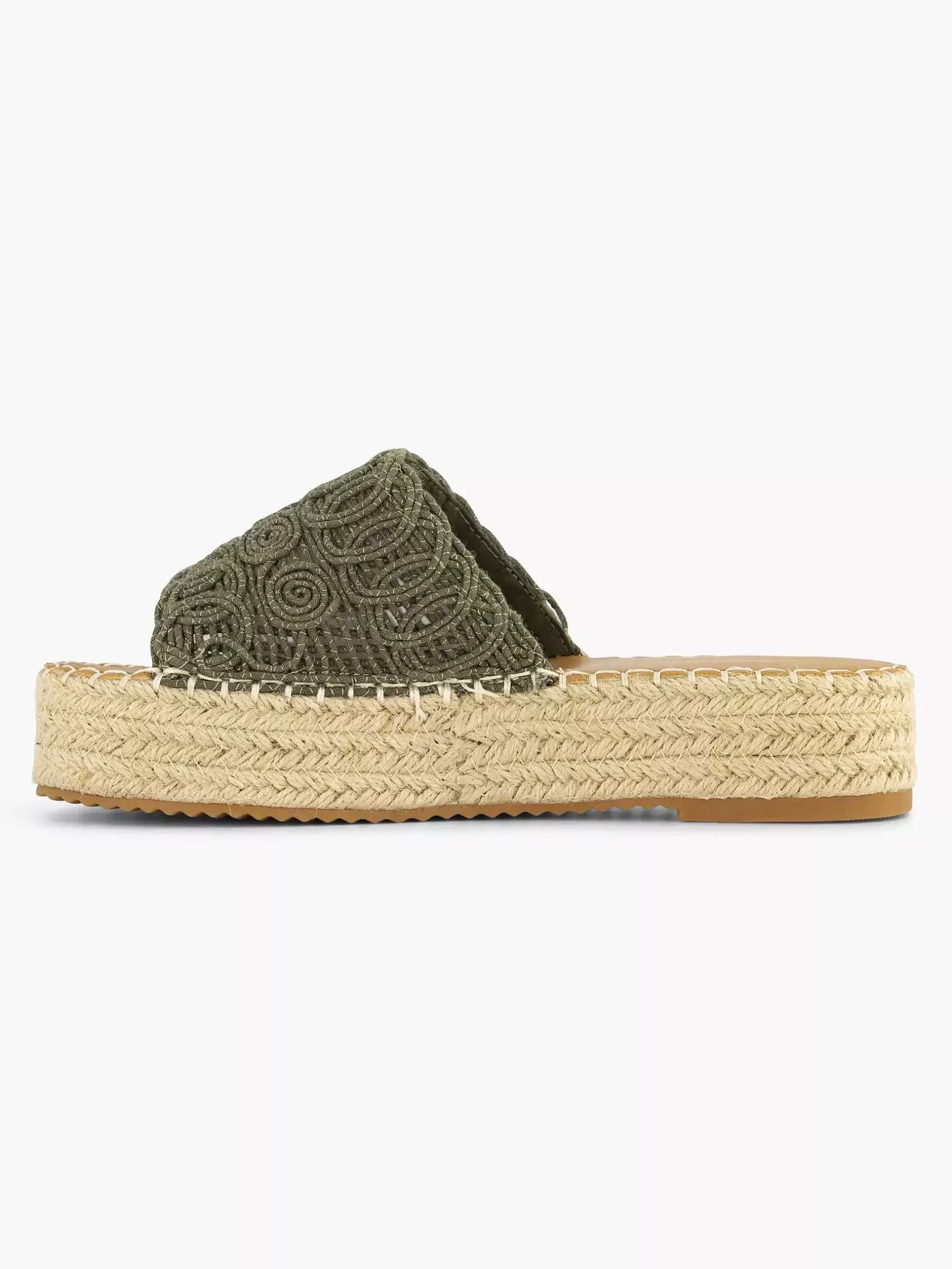 Dames Graceland Khaki Platform Slipper