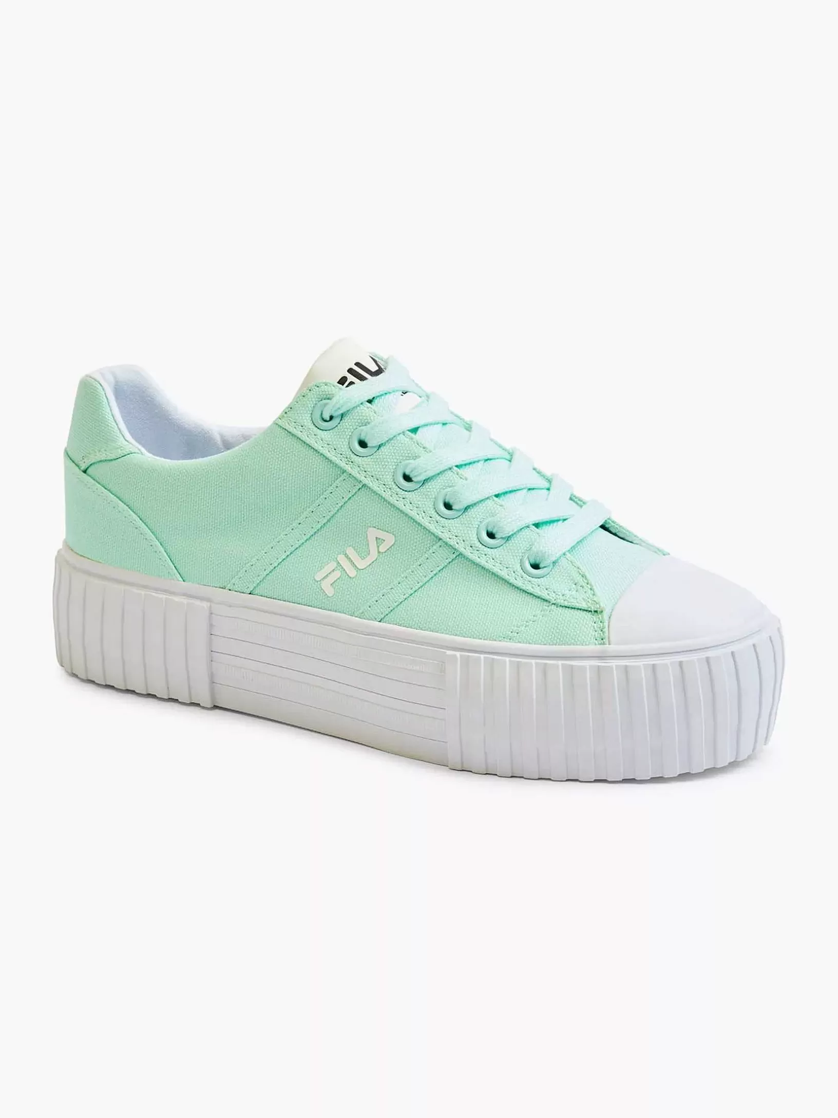 Dames FILA Mintkleurige Canvas Sneaker Platform