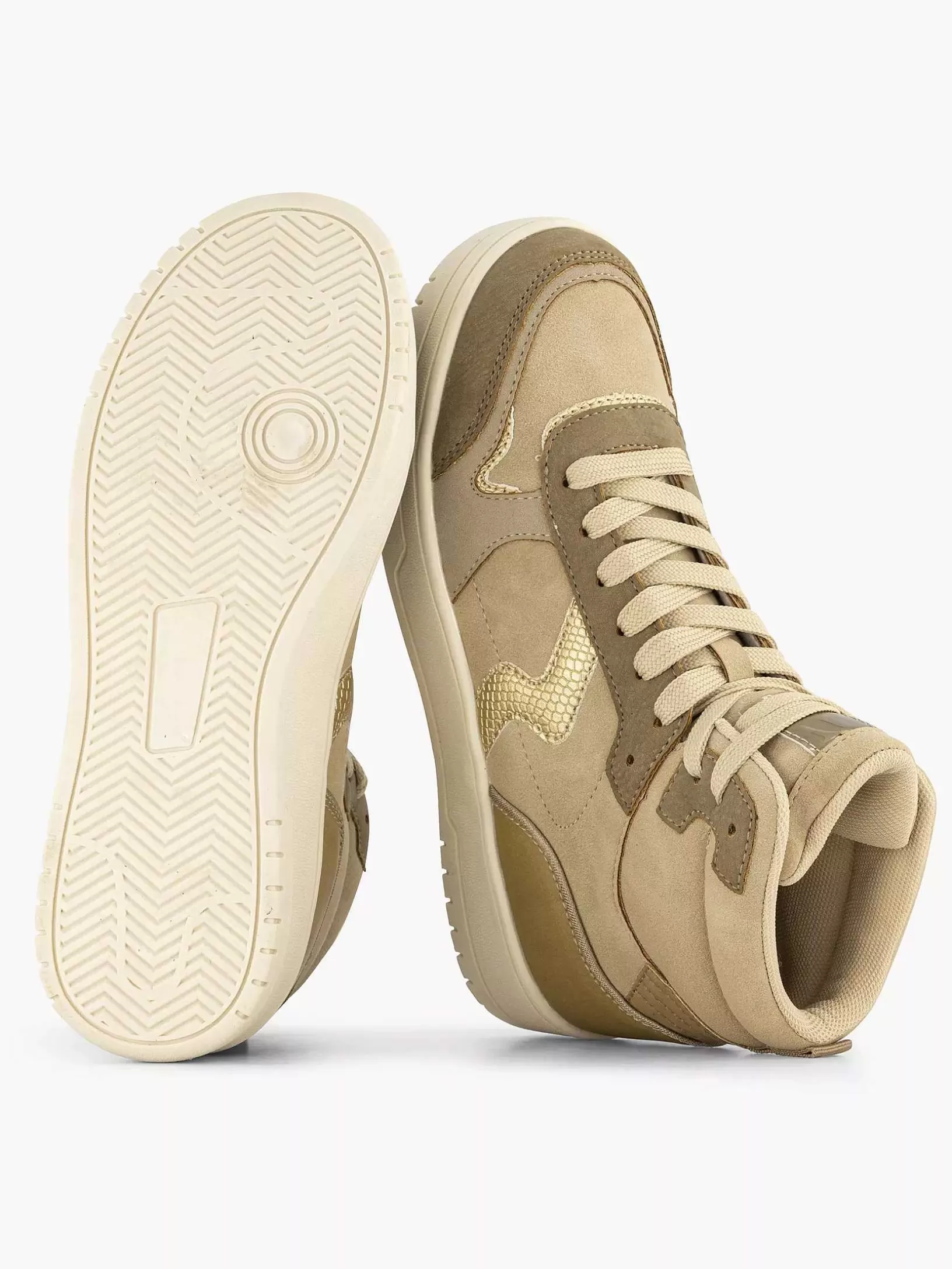 Dames Oxmox Taupe Hoge Sneaker