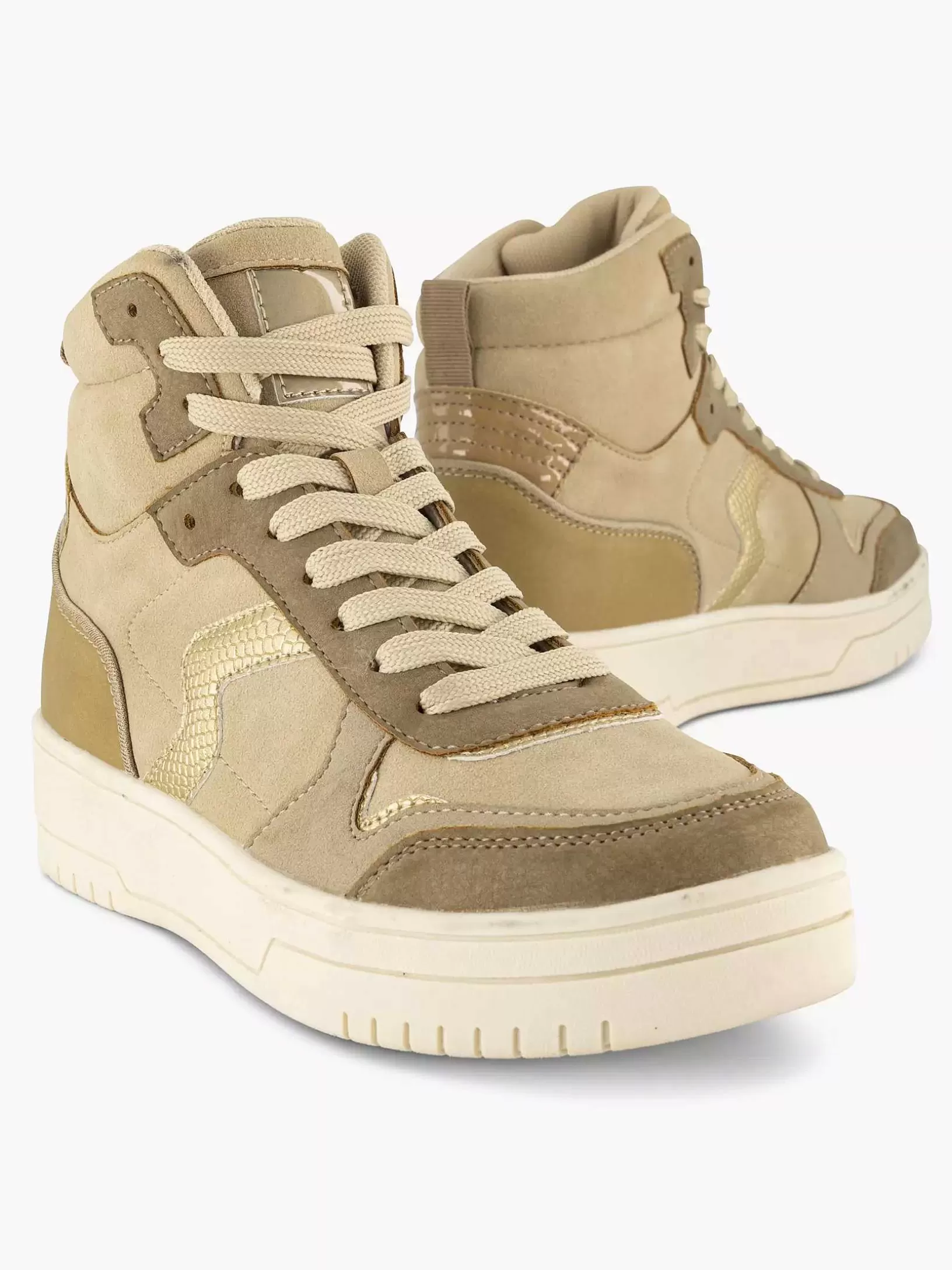 Dames Oxmox Taupe Hoge Sneaker