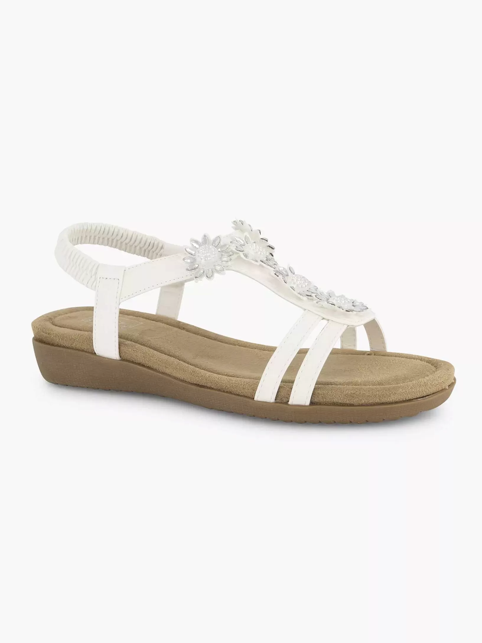 Dames Easy Street Witte Comfort Sandaal