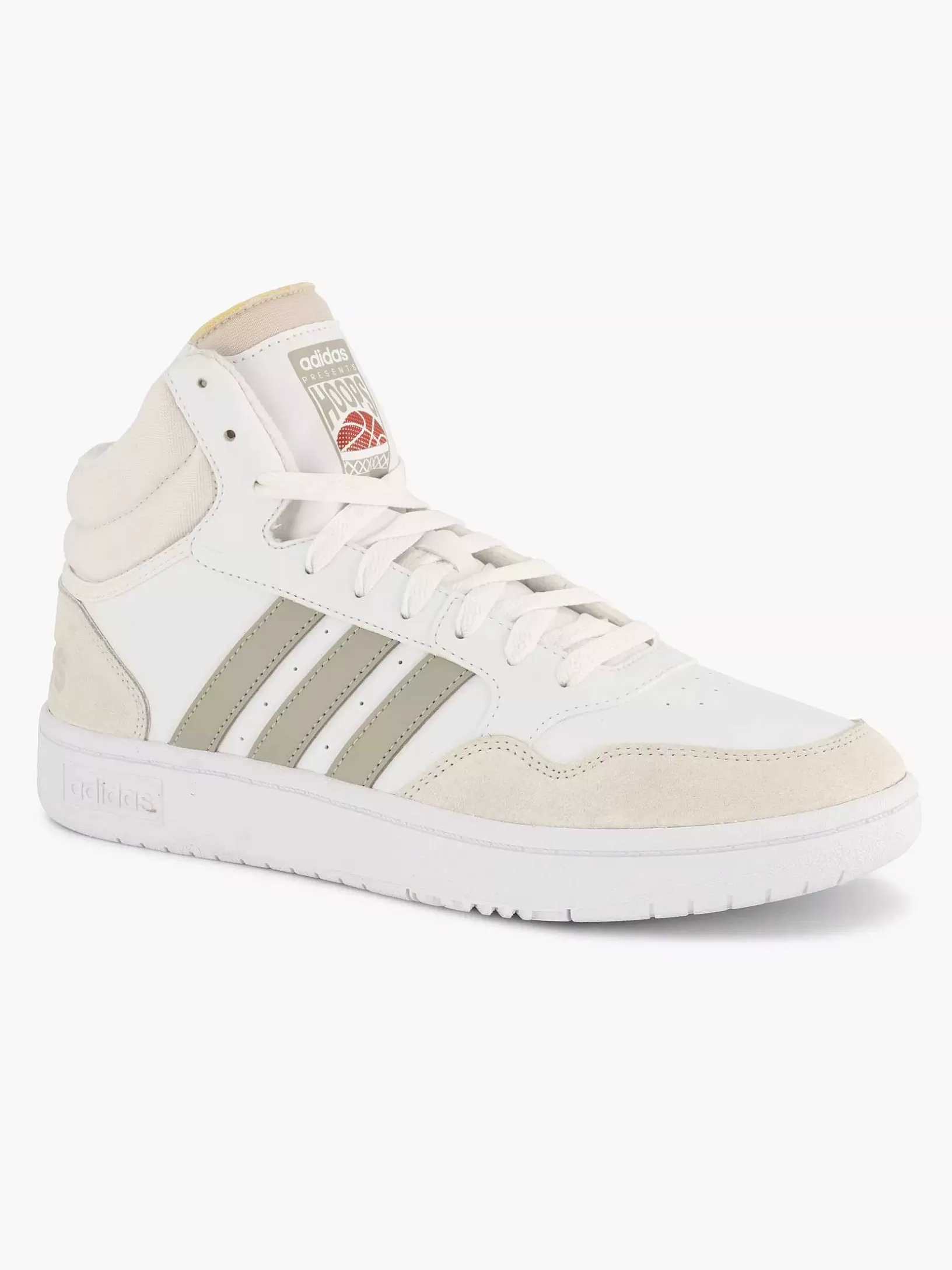 Heren adidas Witte Hoops 3.0 Mid