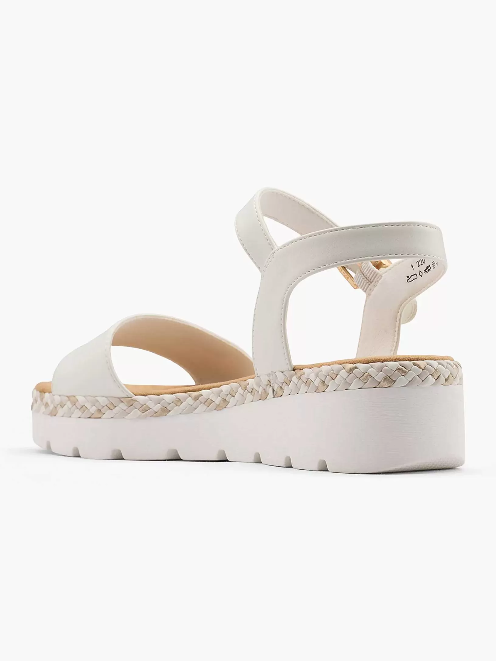 Dames Esprit Witte Platform Sandaal