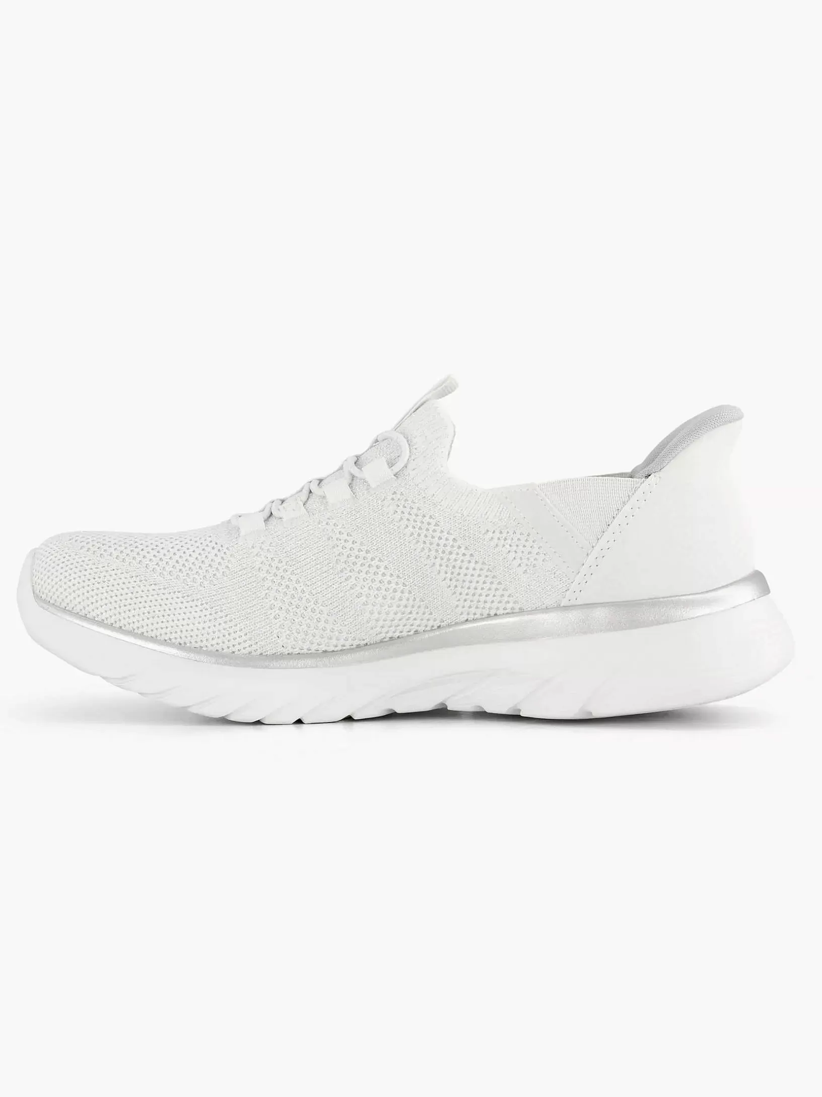 Dames Skechers Witte Sneaker Swift Fit - Hands Free Sole Provider