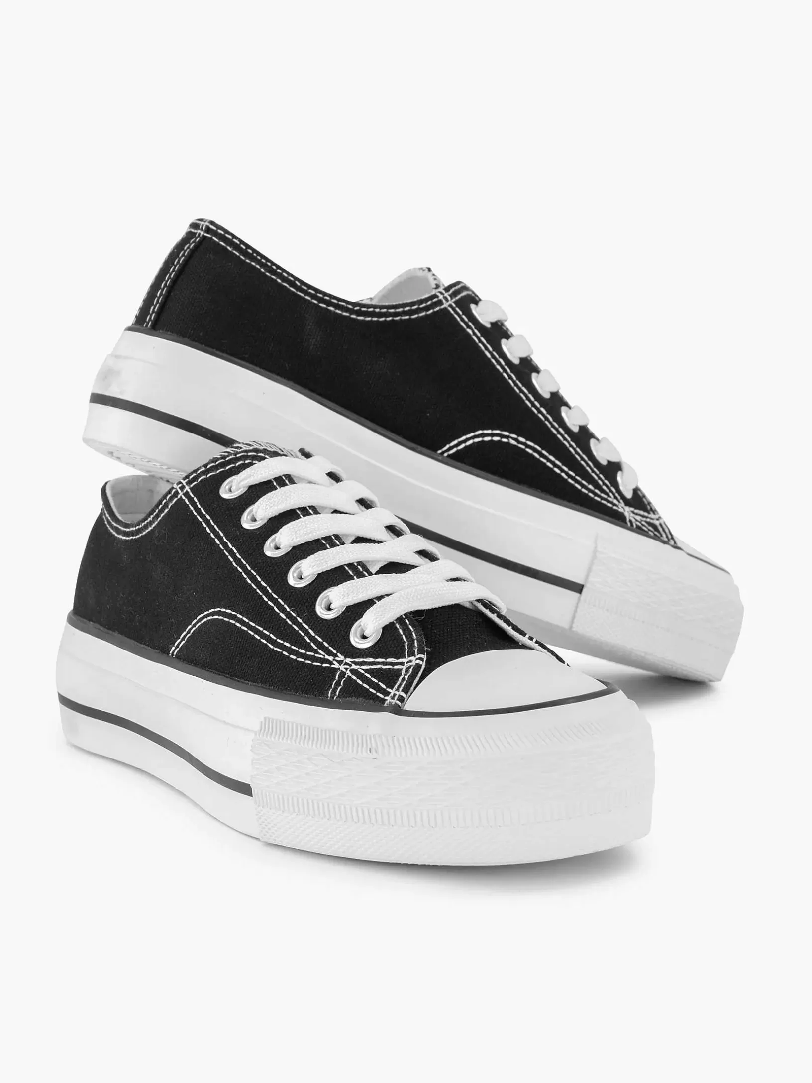 Dames Graceland Zwarte Canvas Sneaker