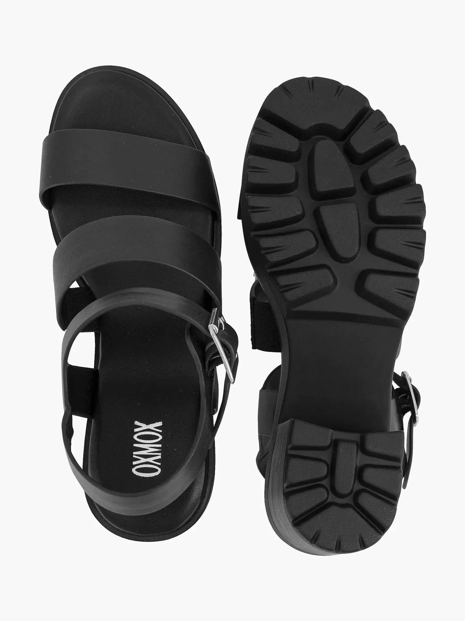 Dames Oxmox Zwarte Chunky Sandalette