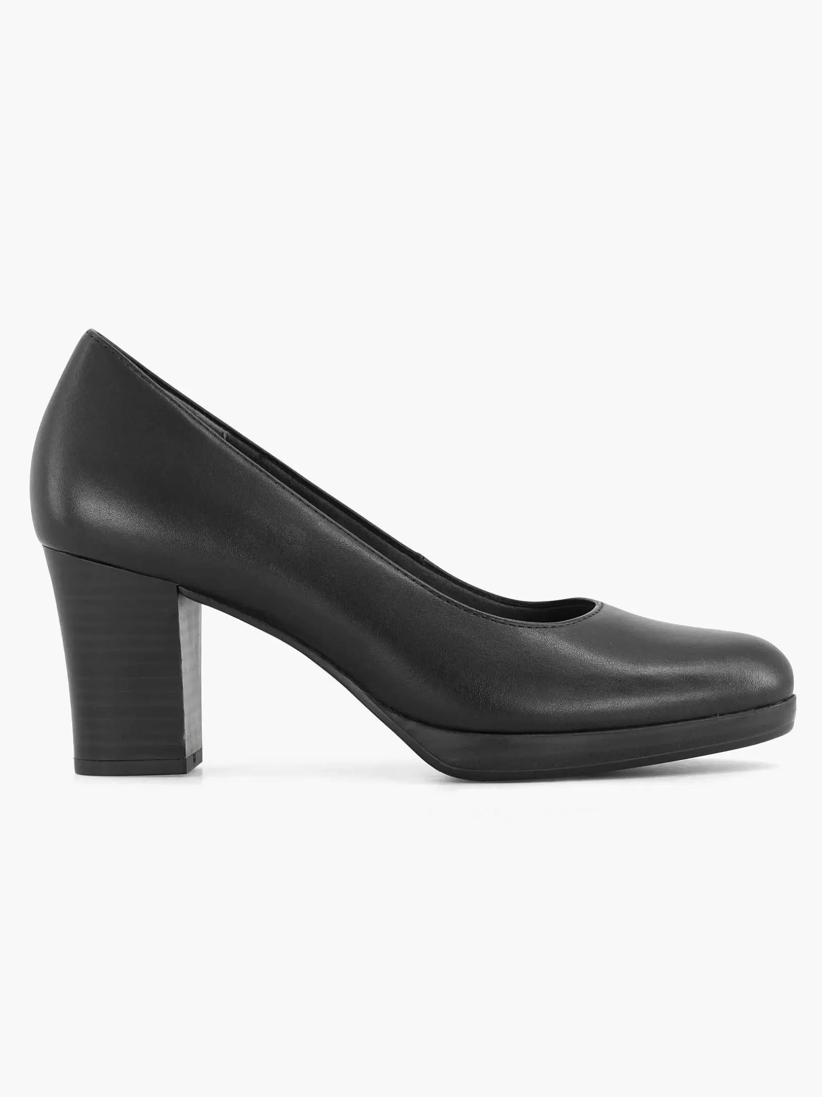 Dames Medicus Zwarte Leren Comfort Pump