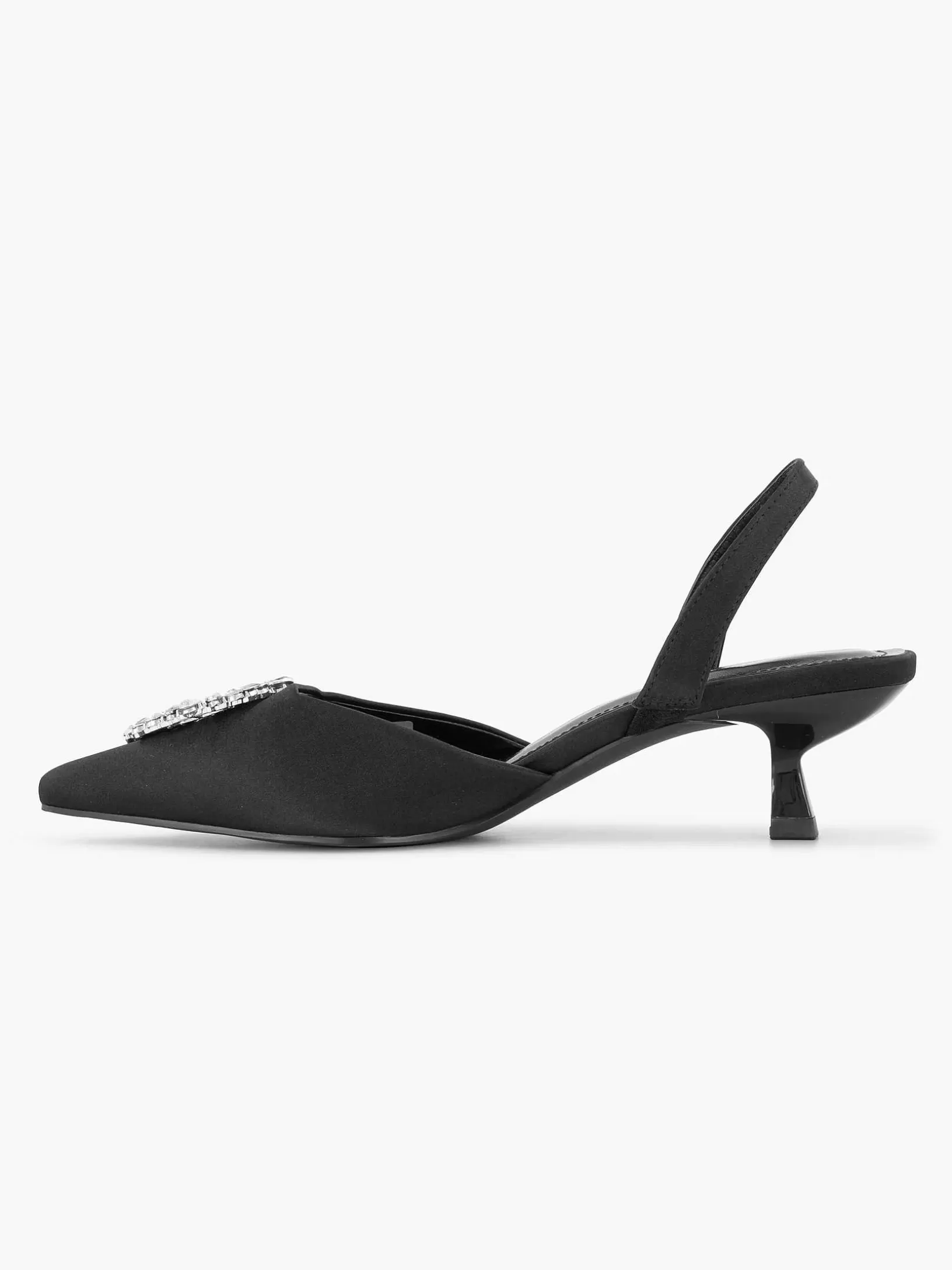 Dames Graceland Zwarte Slingback Steentjes